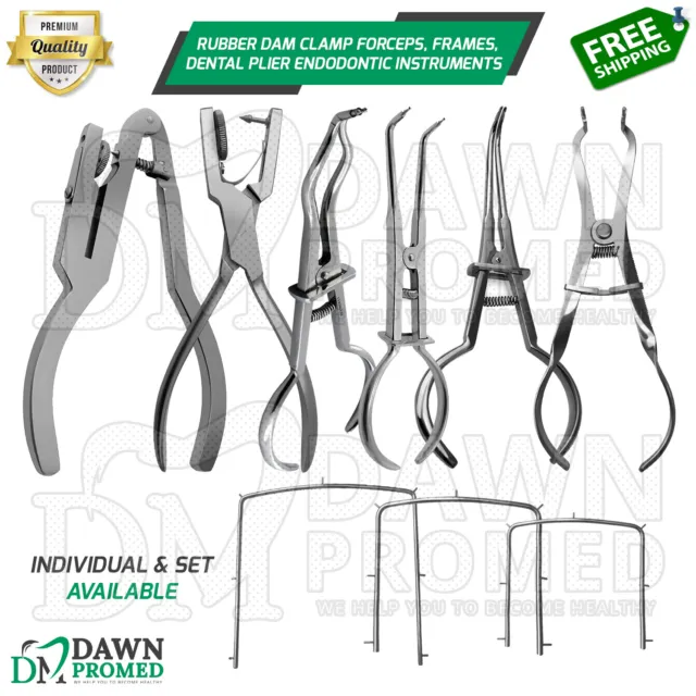 Rubber Dam Clamp Forceps Frames Dental Plier Endodontic Lab Instrument German Gr