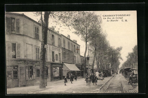 CPA Charentonneau, La Rue de Crèteil, Le Marchè