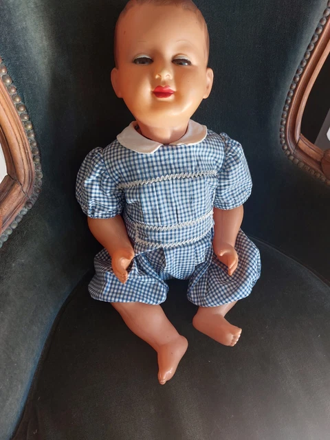Ancien Baigneur SNF - 45 Cm - Yeux Riboulants - France Années 1950 - Occasion