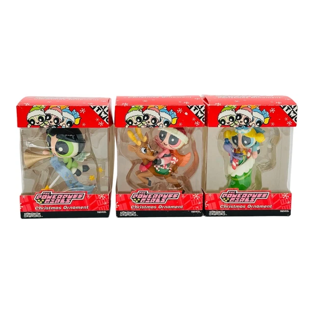 TREVCO CARTOON NETWORK The Powerpuff Girls Christmas Ornaments Set Of 3
