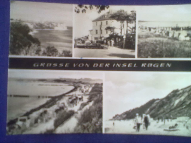 Ansichtskarte GRÜSSE VON DER INSEL RÜGEN 1969 m.Brfm.