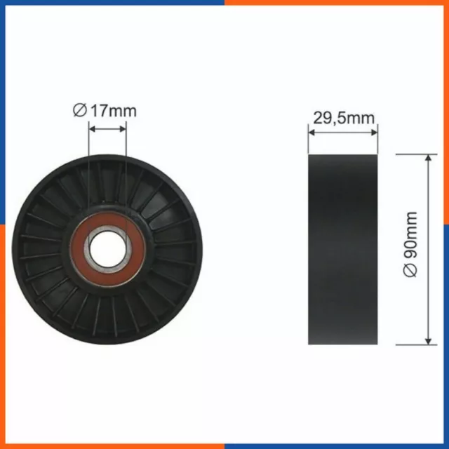 Galet tendeur de courroie d'accessoire pour CADILLAC | 1029558, FI22500, 88634