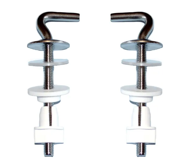 Toilet Seat Hinges Set L- Shape A23 Replacement Adjustable Bath Stainless Steel