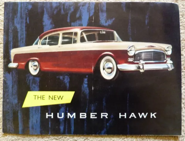 The new humber Hawk UK market full colour sales brochure c.1956