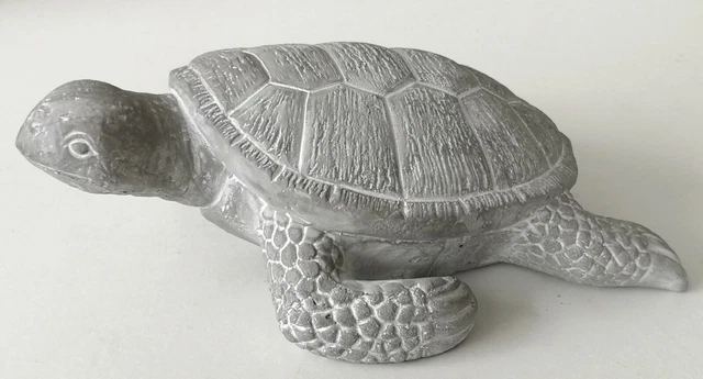 GROSS DEKO FIGUR Steinguss Beton Schildkröte Teich Gartendeko Skulptur