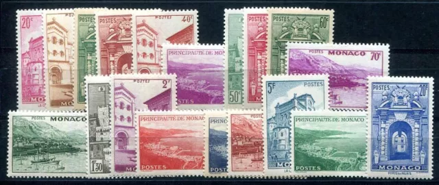 MONACO 1939 Yvert 169-176,178-183 ** POSTFRISCH TEILSATZ 19 WERTE(F7544