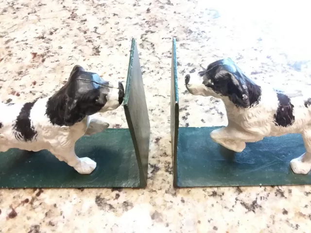 Cast Iron Setter Pointer Dog Sculpture Vintage Door Stop Figurine Bookend 3