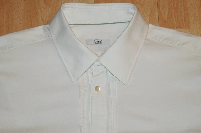 Camicia tradizionale uomo GÖSSL manica lunga KW 44 bianca