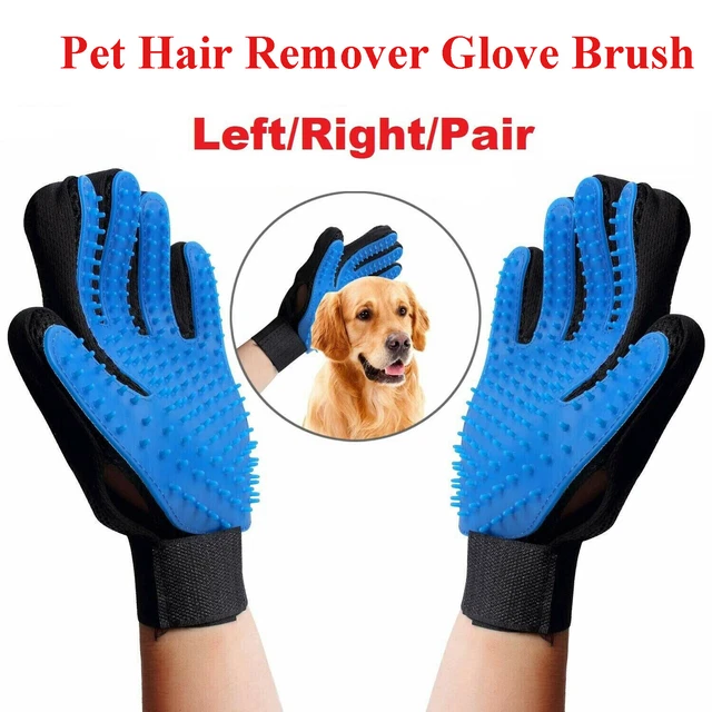 Pet Hair Remover Glove Brush Dog Cat Grooming Massage Soft Bath Deshedding Comb