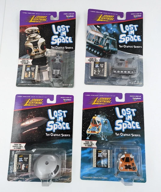 Lost in Space Set Of 4 Figures The Chariot, Jupiter 2, Robot B9, Space Pod -READ