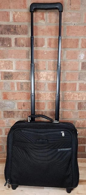 Briggs & Riley Travelware Rolling Briefcase Carry On Luggage BR214 Black Nylon
