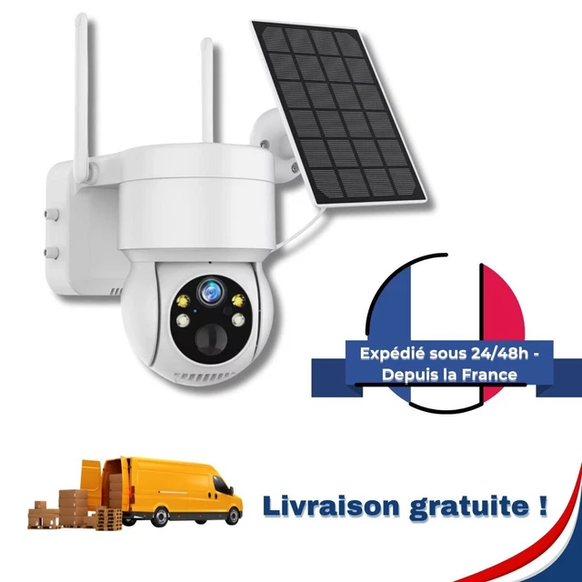 Caméra Surveillance PTZ 4K Sans Fil - 3 écrans, Suivi Auto, 15 MP, 128 Go - Extérieur/intérieur