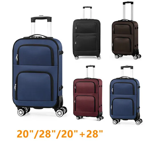 20/28/20+28IN SOFTSIDE UPRIGHT Luggage Set Lightweight Suitcase Spinner ...