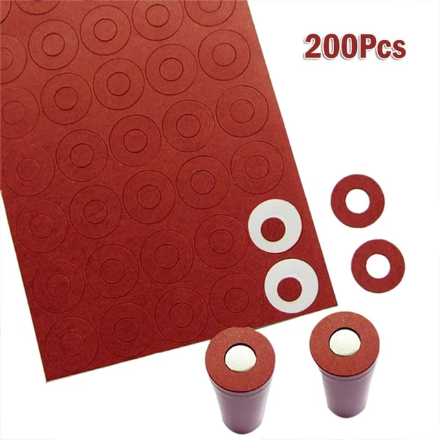 200Pcs Batteria Isolatori Adhesive-Paper Cavo Insulating-Gasket For-18650 Nuovo