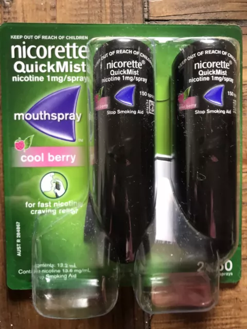 Genuine Nicorette QuickMist Mouth Spray  Two Available