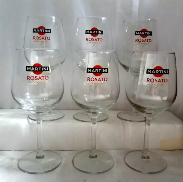 Lot 6 verres apéritif MARTINI " ROSATO ROYAL " ref M28