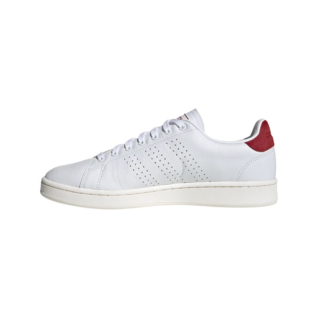 SCARPE UOMO Adidas Neo Advantage Eg3773 Bianco Rosso Red Pelle