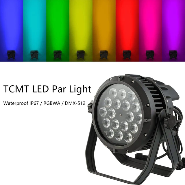 270W Waterproof RGBWA LED Par Stage Light DMX DJ Par 64 Lght IP67 Party Washer