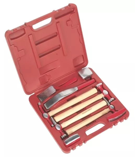 Ensemble de battements de panneau Sealey Q4BS 9 pièces étui marteaux bumping écorchage pick dollies