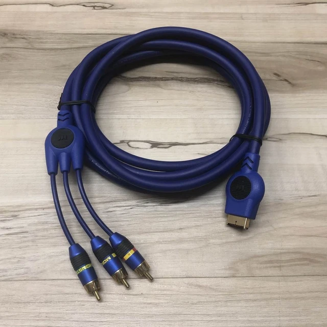 TENINYU PS3 Cavo Componente Compatibile Con PS2/PS3/PS3 Slim HDTV-READY TV HD COMPONENT AV CABLE 5-WIRE 6FT Nero