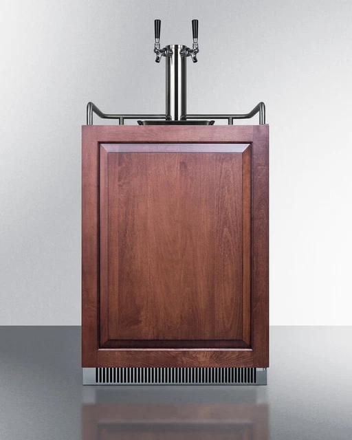 Summit SBC677BIIFTWIN-L 24"W Built-In Kegerator w/. Left Door - Panel Ready