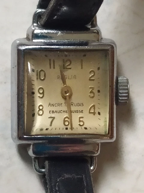 Montre REGLIA Mécanique Pour Pièces - Ebauche Suisse, Cadran Blanc Chiffres Arabes