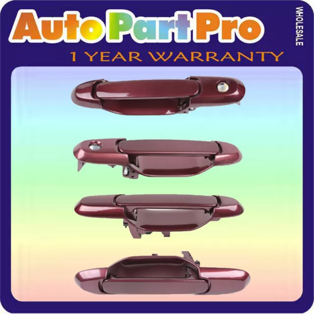 Toyota Sienna Set 4 Outside Door Handle Napa Burgundy Pearl 3M6 For 98-03 DS60