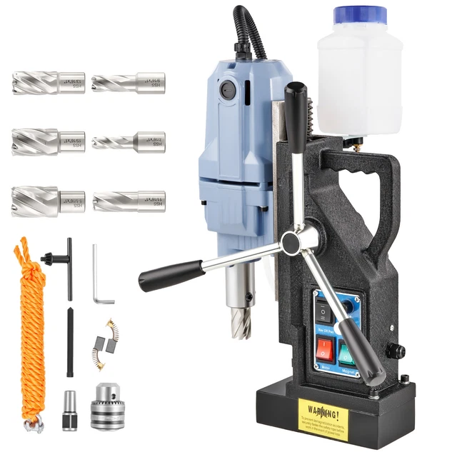 1300W 2248lbf/10000N Magnetic Drill Press Portable MD-40 650RPM 6Bits