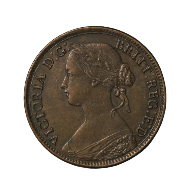 1861 Great Britain Farthing 1/4d Queen Victoria British Coin