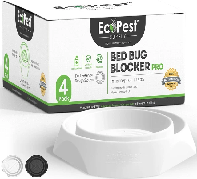 Trappole per Cimici Dei Letti – Confezione Da 4 | Bed Bug Blocker (PRO) Intercet