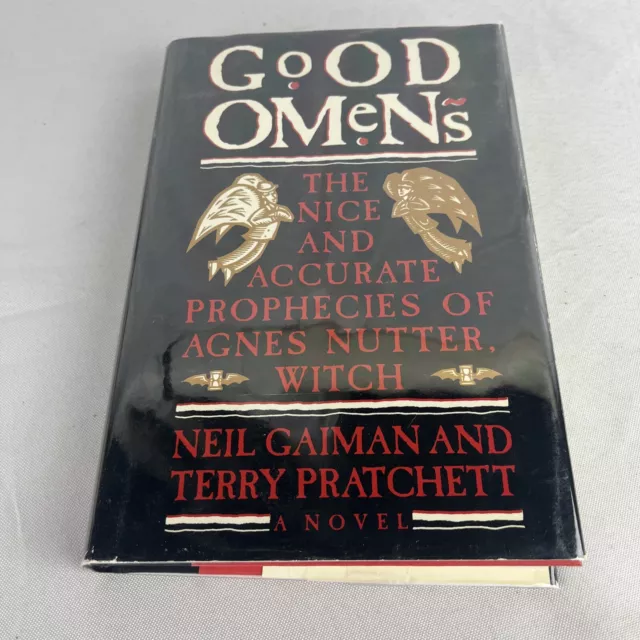 Good Omens by Neil Gaiman and Terry Pratchett (Hardcover, First Printing 1990)