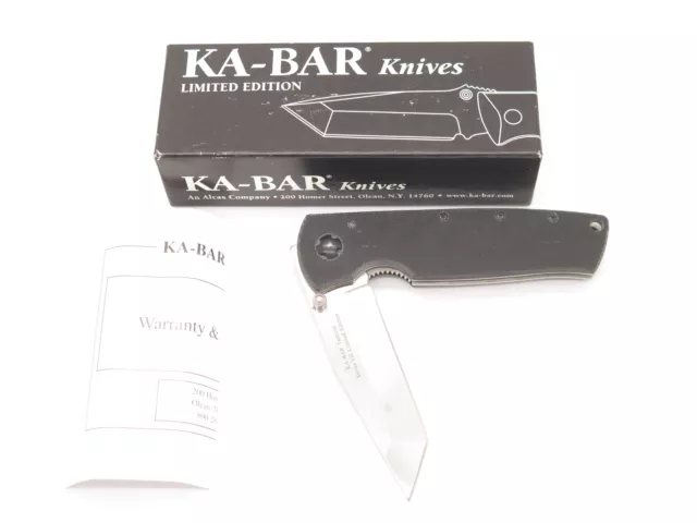 Vintage Ka-bar 2807 Limited Edition Tanto G10 Folding Linerlock Pocket Knife