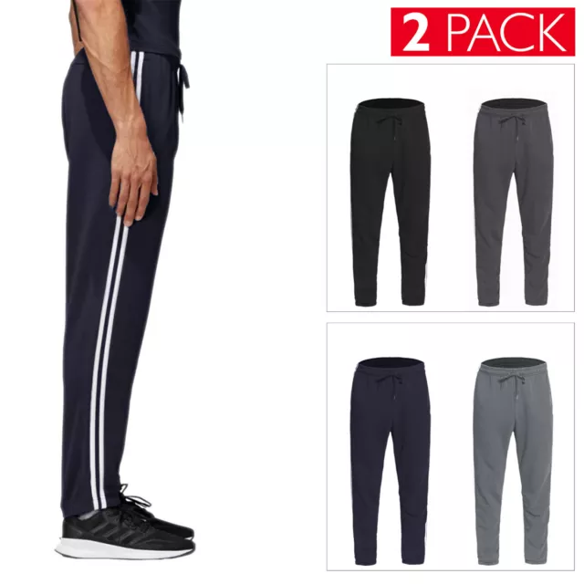 2 Pack Pantalone Felpato Tuta Uomo Invernale Sportiva Sport Fitness Casual VEQUE