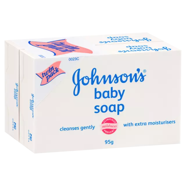 Johnson's Baby Soap 95g Twin Pack Gentle And Moisturising No Added Parabens