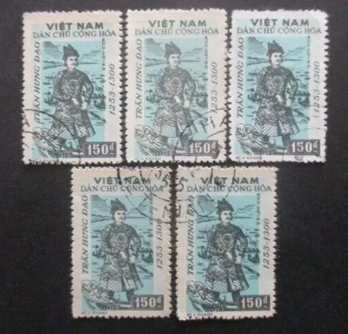 VIET NAM DU NORD N°152 X 5 oblitéré