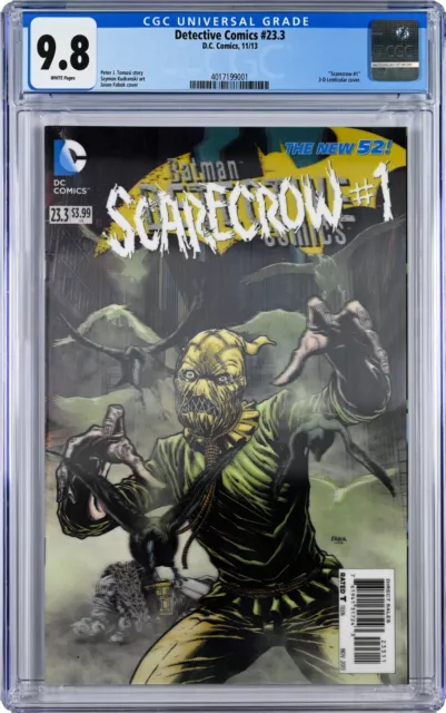 Detective Comics #23.3 CGC 9.8 (Nov 2013, DC) Scarecrow #1 Jason Fabok 3-D Cover