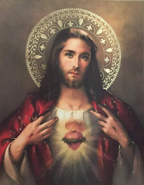 JESUS CHRIST SACRED Heart God Father Son 8.5X11 Photo Picture Poster ...