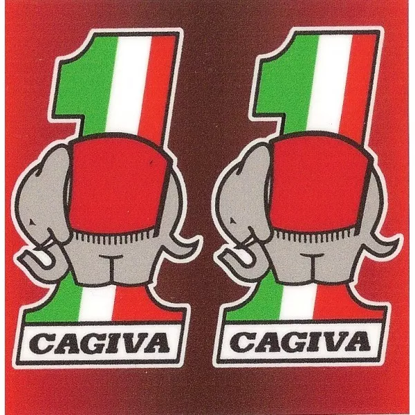 Sticker " CAGIVA " 68mm x 65mm BIC Lighter