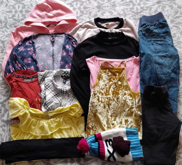 Girls Bundle Of Clothes Age 12-13 Jumpers Tops Leggings etc