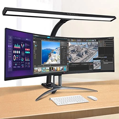 LED Desk Lamp, Architect Clamp Task Table Lamp, 20W Super Bright Extra Black