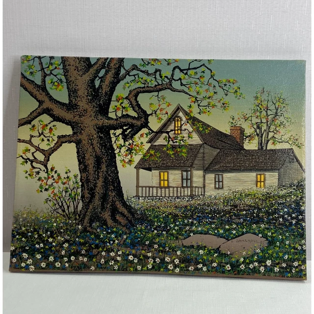 H. HARGROVE SERIGRAPH ON CANVAS Vintage 1970,s $206.18