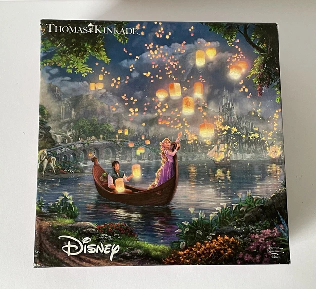 DISNEY CEACO THOMAS Kinkade Jigsaw Puzzle Tangled Rapunzel & Flynn 750 ...