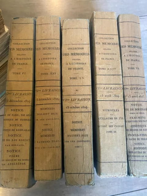 Collection des mémoires relatifs à l'histoire de France, tomes 6,7,20,21,23