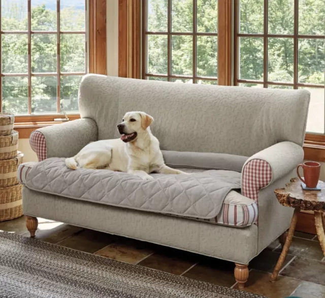 New Orvis Tight Grip Bolster Furniture protector Shale L 70" Dog Sofa Couch