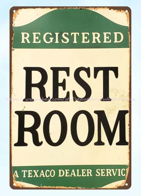 Letrero de estaño de metal de servicio de sala de descanso de Texaco letrero de descuento letreros de estaño