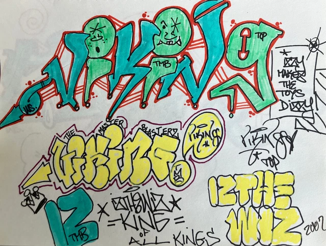 Livre Graffiti "PARTONE Blackbook" - Street Art, Signé, Format 30,5x23 Cm, Marqueurs OBEY/CRASH Etc.