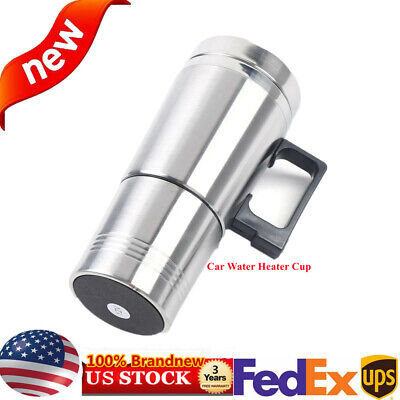 12V Car Heating Cup Electric Water Heater Stainless Steel Travel Coffee Machine