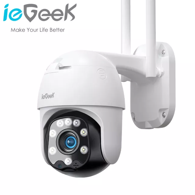 ieGeek 1080P 360° Wireless Security Camera Outdoor WiFi PTZ Home IP CCTV Camera