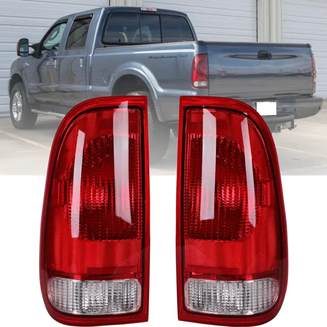 Tail Lights For 97-03 Ford F150 99-07 F250 F350 F450 Super Duty Red Lens Lamp US