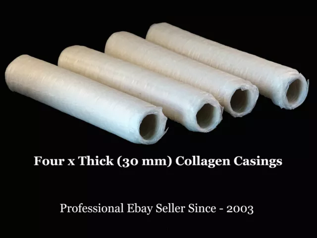 38.4 metres Sausage Skins Casings 4 x 30 mm & 7 E-Books - Free *EXPRESS Shipping